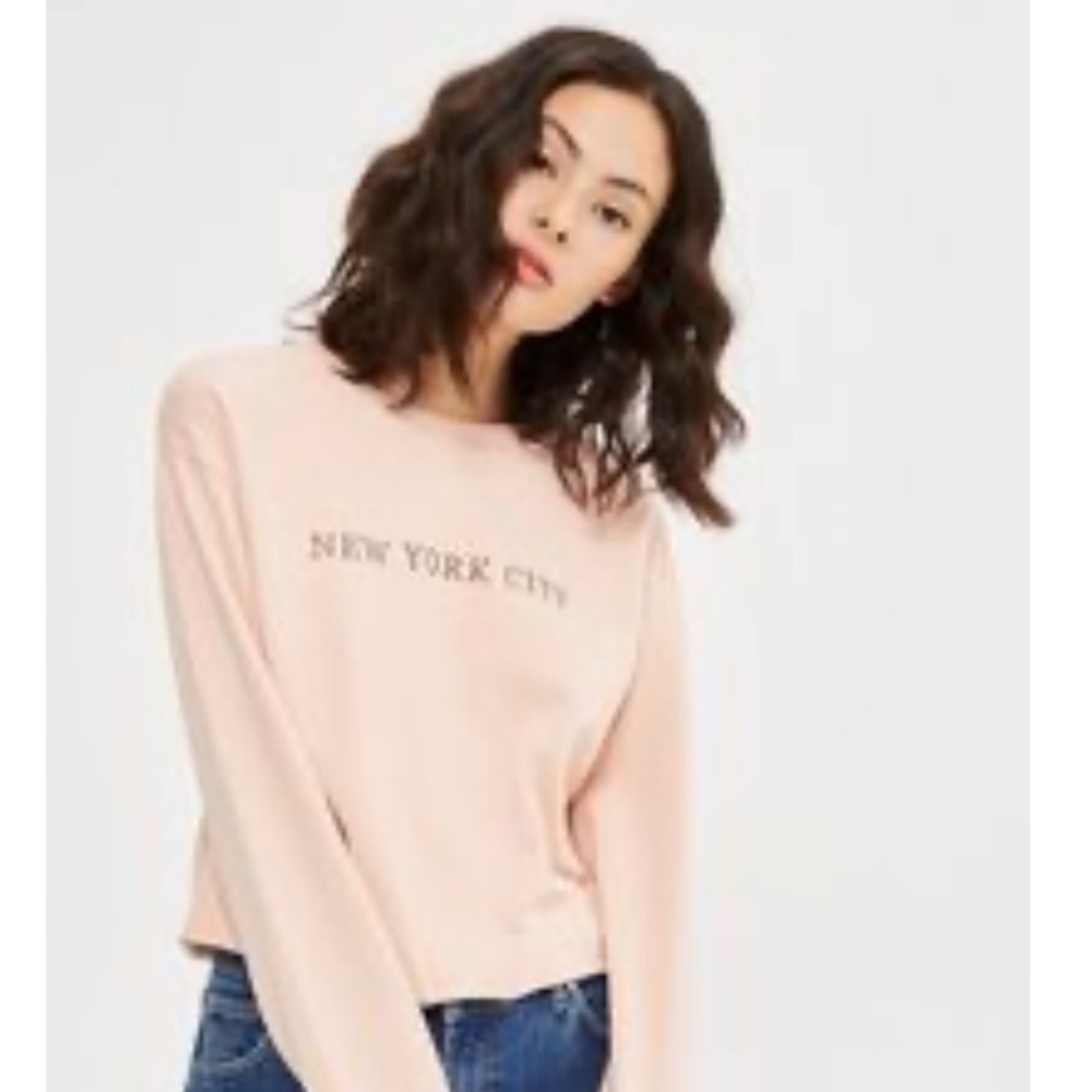 Topshop New York City cropped sweater